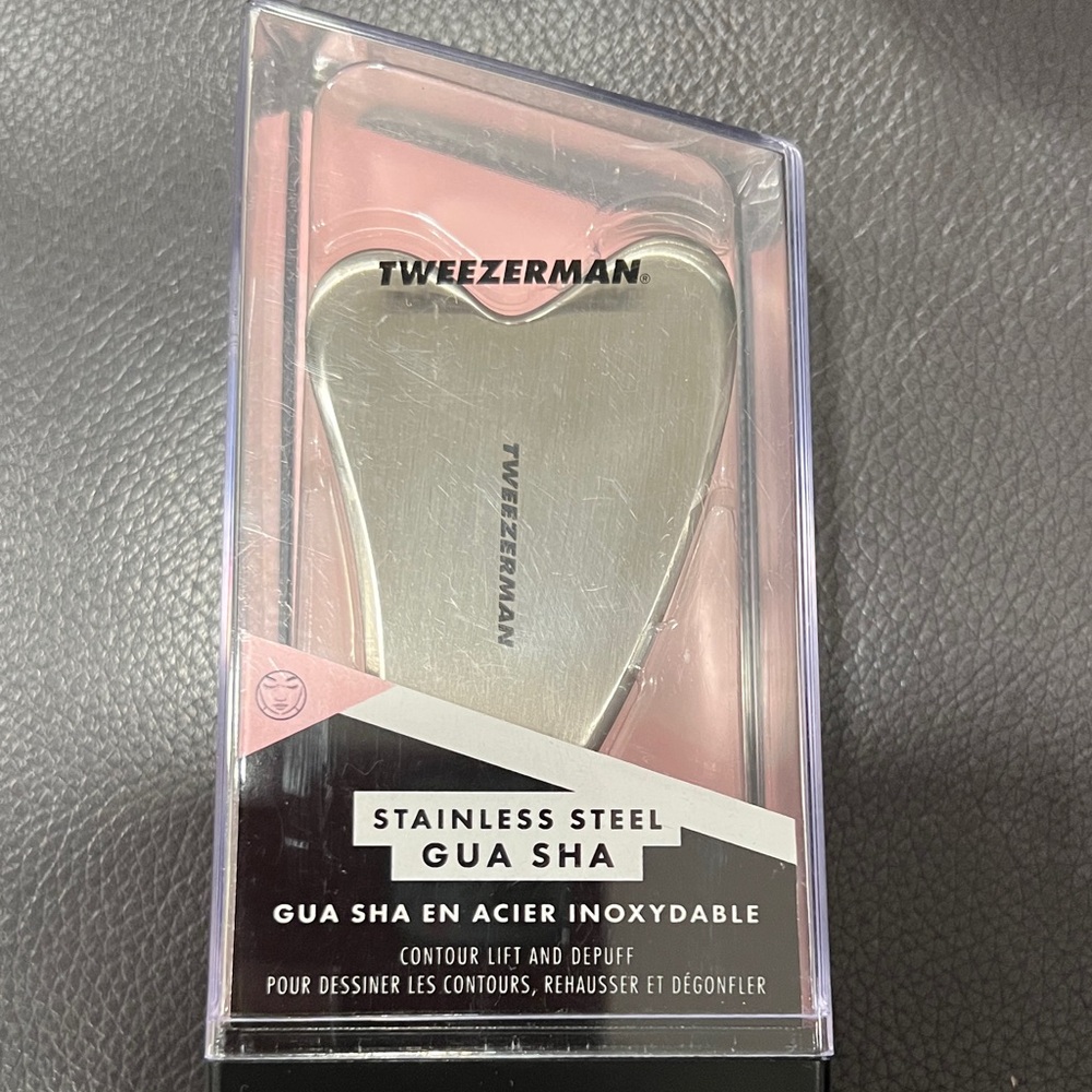 Tweezerman Stainless Steel Gua Sha - Sleek Silver